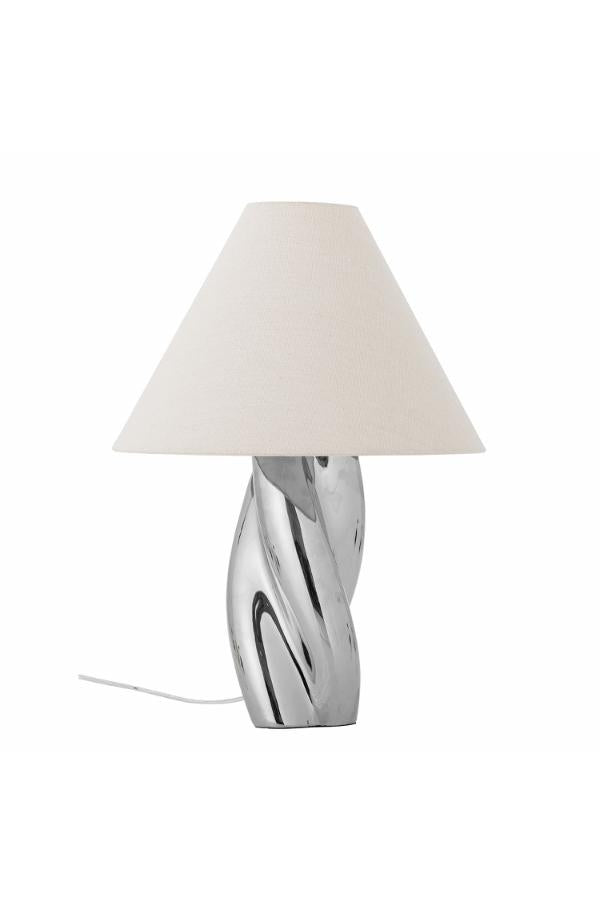 Bloomingville Silva Bordlampa, Silver, Stengods D35xH49 cm