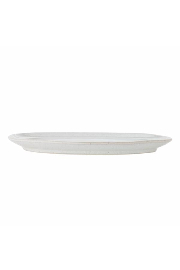 Bloomingville Addison Tallrik, Vit, Stengods D26,5xH2,5 cm, 6-pack