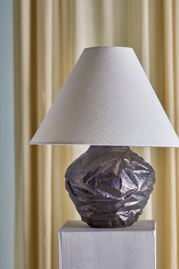Bloomingville Carolla Bordlampa, Brun, Stengods D38xH49 cm