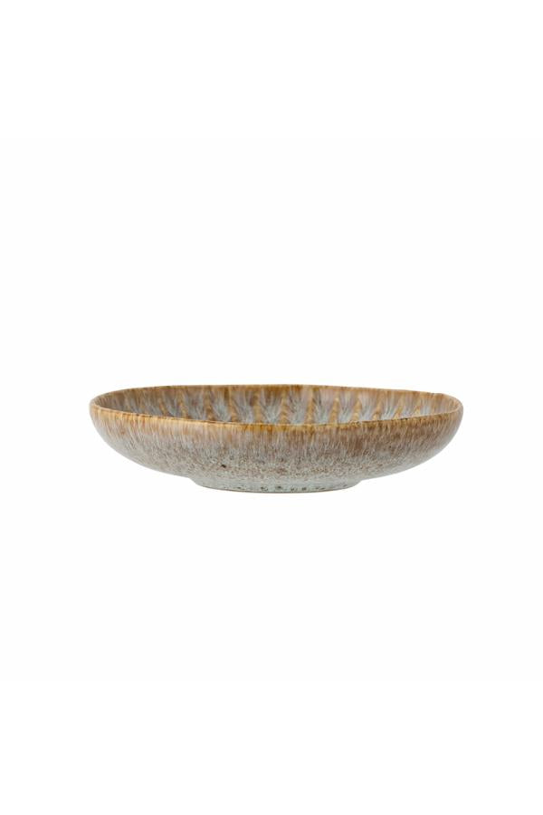 Creative Collection Fleurtallrik Djup, Natur, Stengods D22xH5 cm, 6-pack