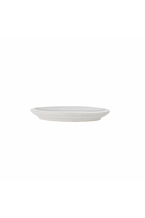 Bloomingville Addison Tallrik, Vit, Stengods D16xH1,5 cm, 6-pack