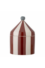 Bloomingville Mini Cimmi Burk med Lock, Röd, Stengods D15,5xH25 cm