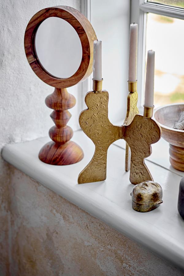 Bloomingville Lux ljusstake, guld, metall L21,5xH27,5xB16 cm