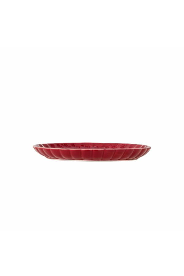 Bloomingville Latina Tallrik, Röd, Stengods D20xH2 cm, 6-pack
