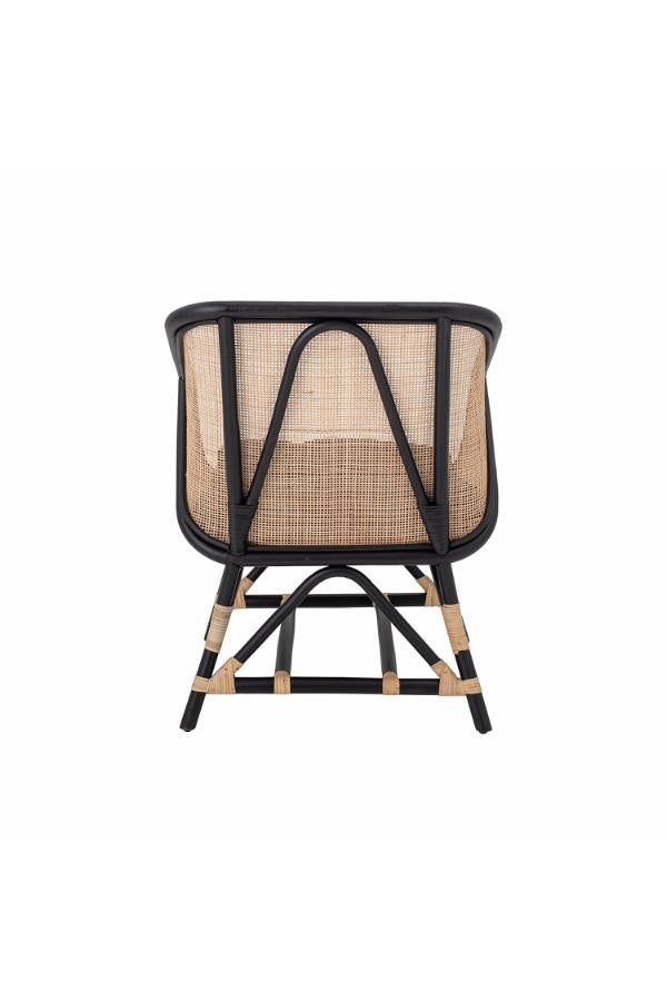 Bloomingville Loue Loungefåtölj, Svart, Rotting L65xH80xB71 cm