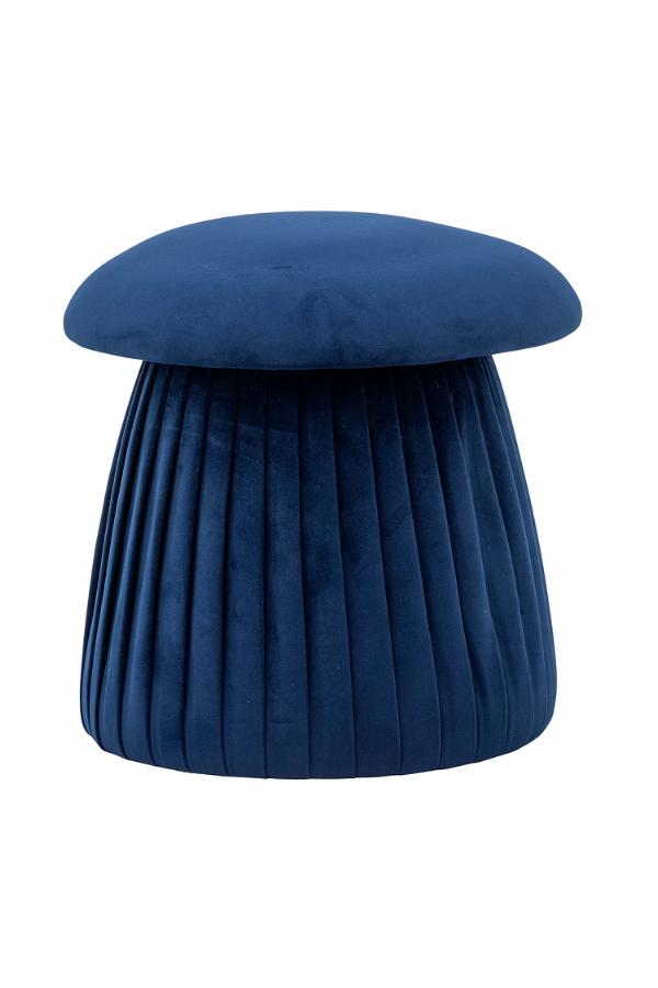 Bloomingville Roberta Puff, Blå, Återvunnen Polyester D44xH45 cm