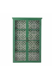 Creative Collection Hazem-skåp, grönt, granträ L81xH122xB22 cm