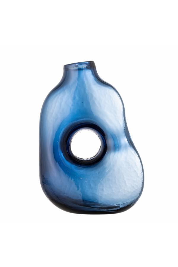 Bloomingville Harri Vas, Blå, Glas L20xH30xB12 cm