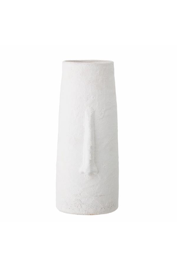 Bloomingville Berican Deco Vas, Vit, Terrakotta D17,5xH40 cm