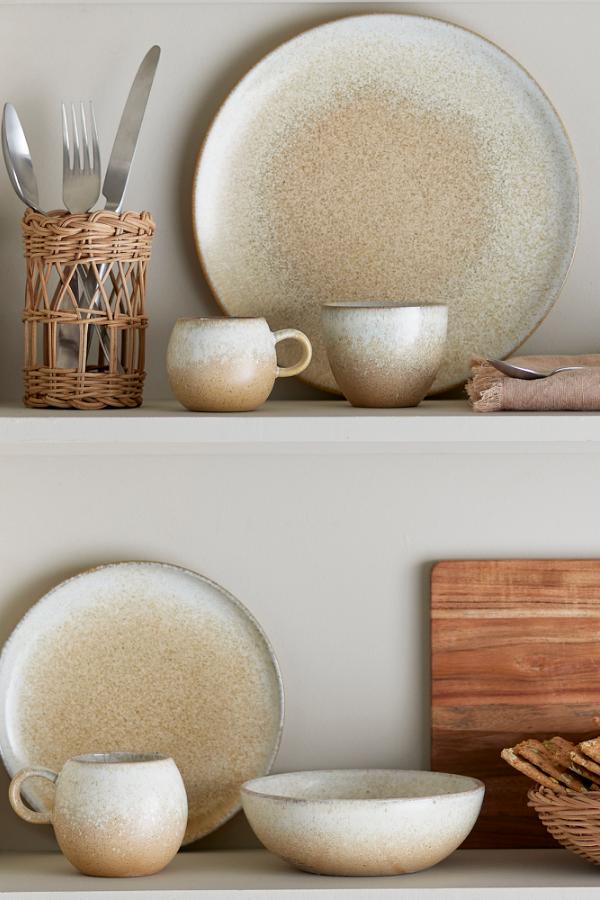 Bloomingville Paula Frukostset, Natur, Stengods C:D9xH8/B:D16xH6/P:D20xH1,5 cm, Set om 12