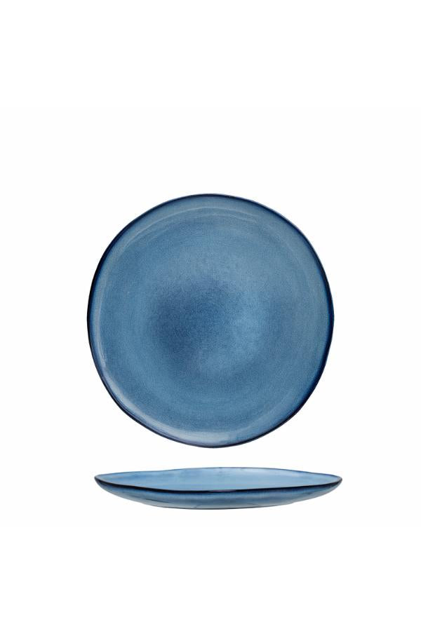 Bloomingville Sandrine Tallrik, Blå, Stengods D22xH2 cm, 6-pack