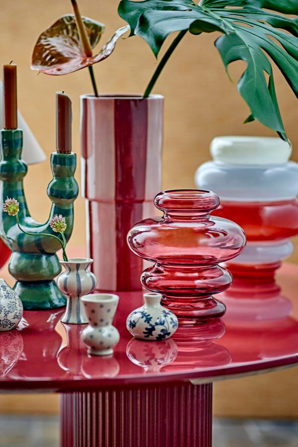 Bloomingville Aila Skål, Röd, Glas D31xH14 cm