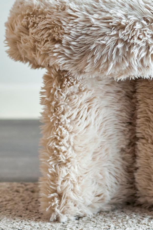 Bloomingville Frikka Puff, Nature, Polyester D43xH39 cm