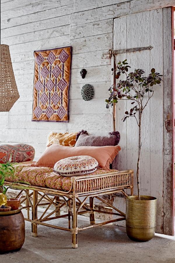 Bloomingville Pammi Bänk, Natur, Käpp L75xH57xB150 cm