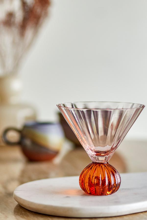 Bloomingville Taurin Cocktailglas, Rosé, Glas D12xH12 cm, 6-pack