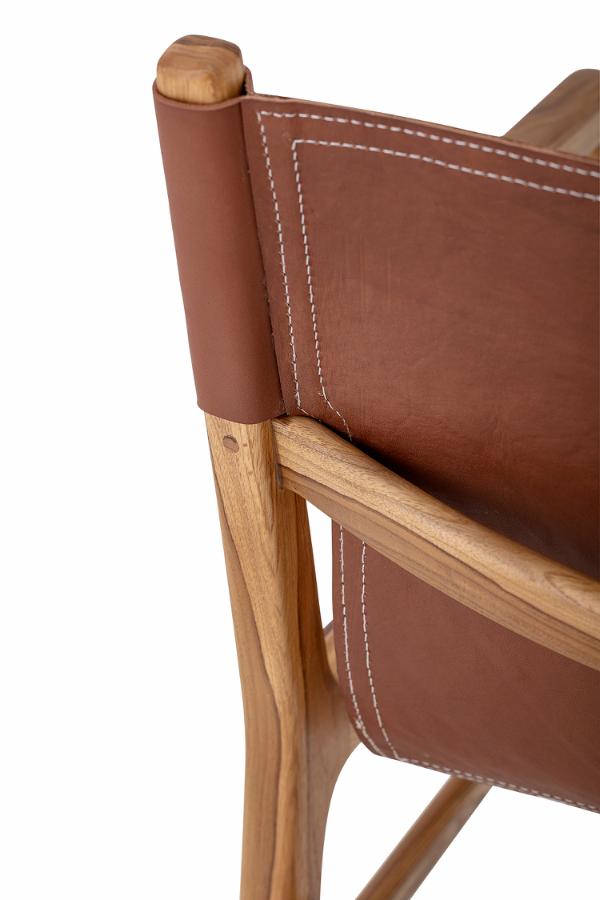 Bloomingville Ollie Lounge Chair, Brun, Läder L55xH84xB60 cm