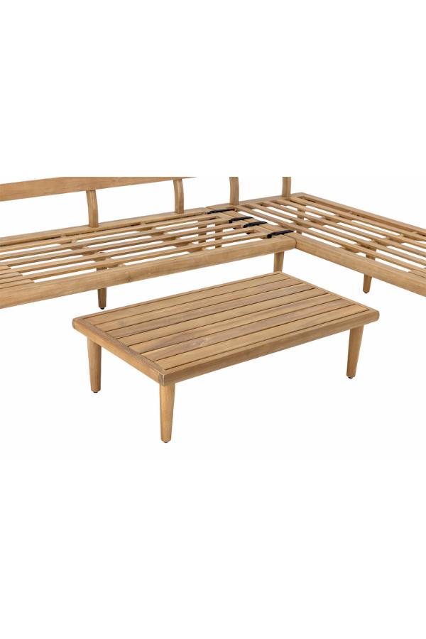 Bloomingville Cesano Loungeset, Nature, FSC ® 100%, Acacia T:L90xH25xB50/S:L149xH70xB65/C:L150xB65, Set om 3