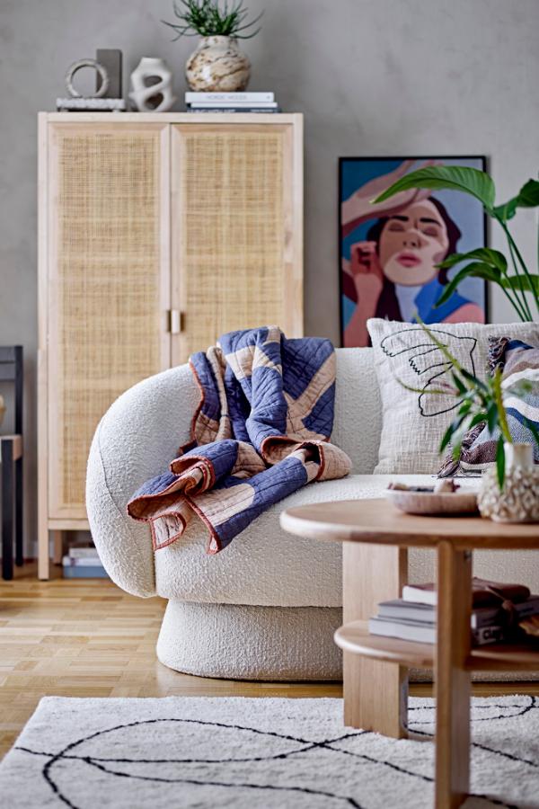 Bloomingville Viga Matta, Vit, Bomull L180xB120 cm