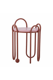 Bloomingville Whimsica sidobord, rött, metall D30xH46 cm