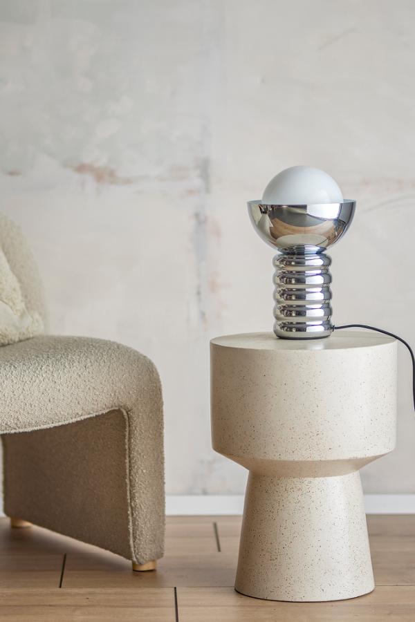 Bloomingville Spike bordslampa, Silver, Metall D20xH32 cm