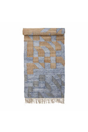 Bloomingville Vikka Matta, Blå, Jute L245xB75 cm