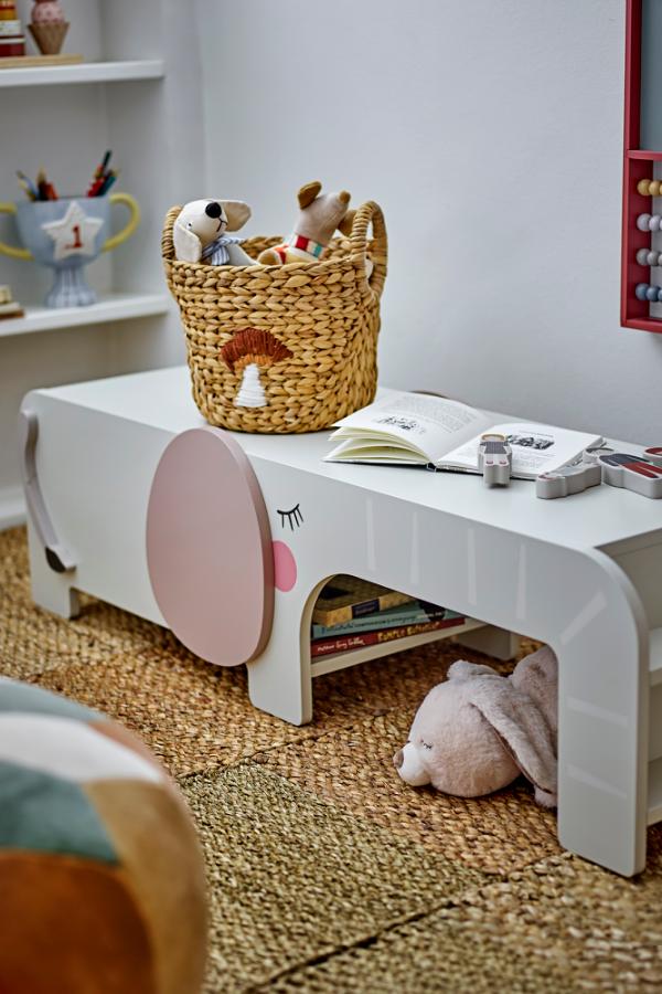 Bloomingville Mini Ferdinand bänk, grå, FSC ® 100%, MDF L110xH32xB36 cm