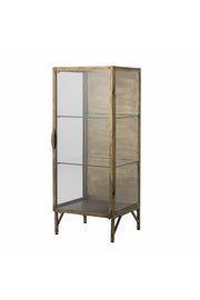 Bloomingville Saone-skåp, mässing, härdat glas L45xH110xB40 cm