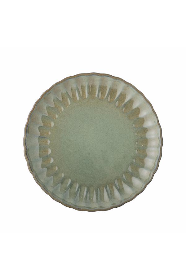 Bloomingville Latina Tallrik, Grön, Stengods D20xH2 cm, 6-pack