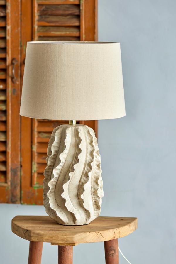 Creative Collection Natika Bordlampa, Natur, Stengods D38xH64 cm