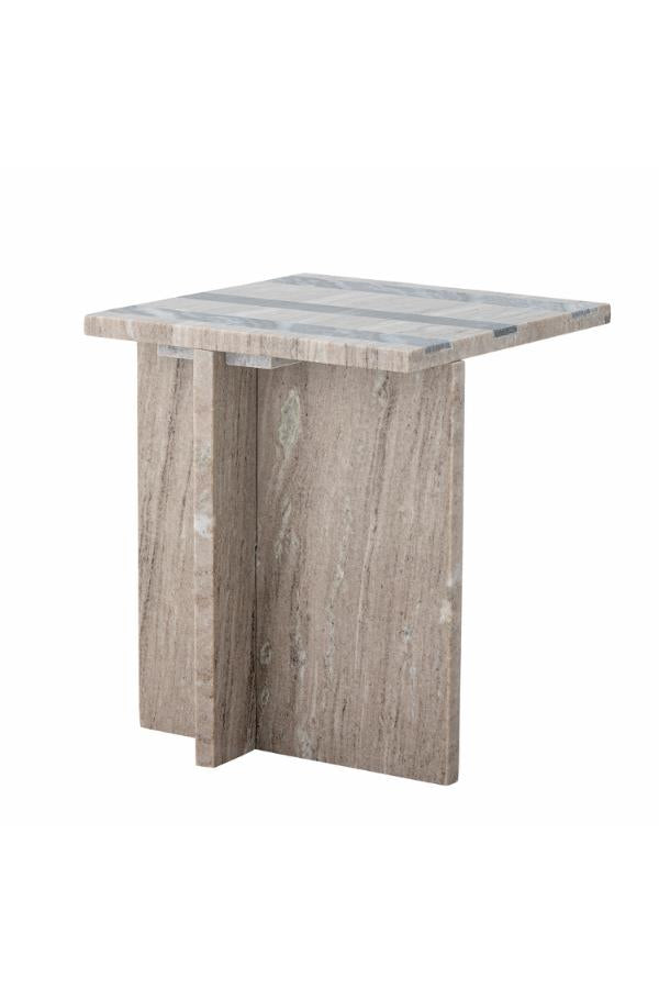 Bloomingville Clea Sidobord, Brun, Marmor L36xH40xB36 cm