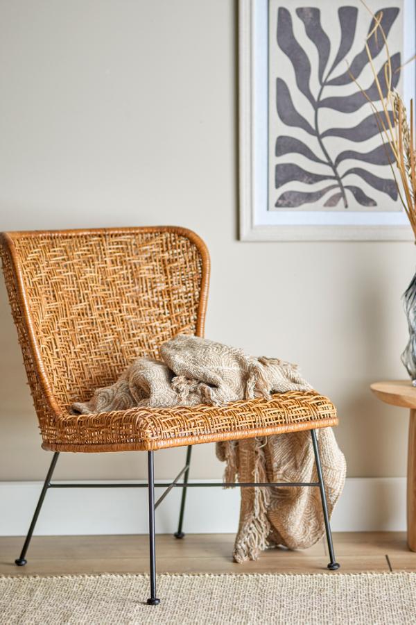 Bloomingville Somme Lounge Chair, Natur, Rotting L69xH81,5xB59,5 cm