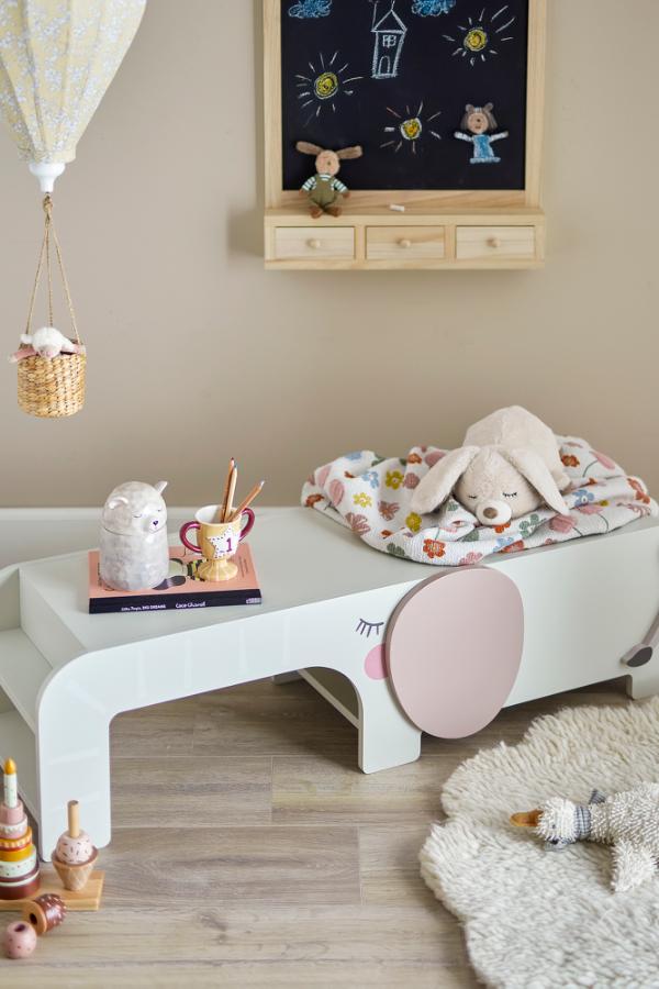 Bloomingville Mini Ferdinand bänk, grå, FSC ® 100%, MDF L110xH32xB36 cm