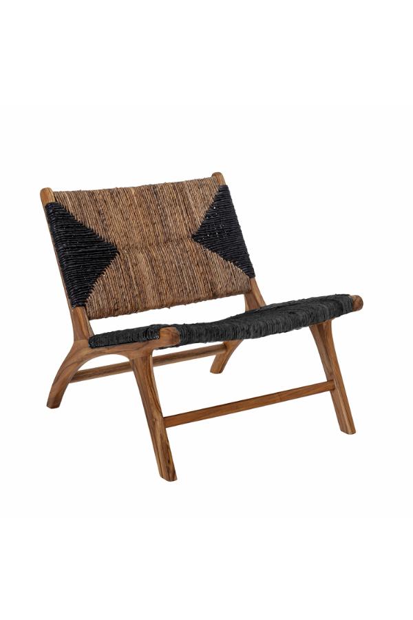 Bloomingville Grant Lounge stol, Svart, Teak L65,5xH69,5xW76,5 cm