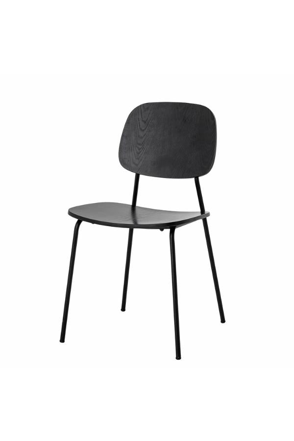 Bloomingville Monza Matstol, Svart, Plywood L45xH83xB52 cm, 2-pack