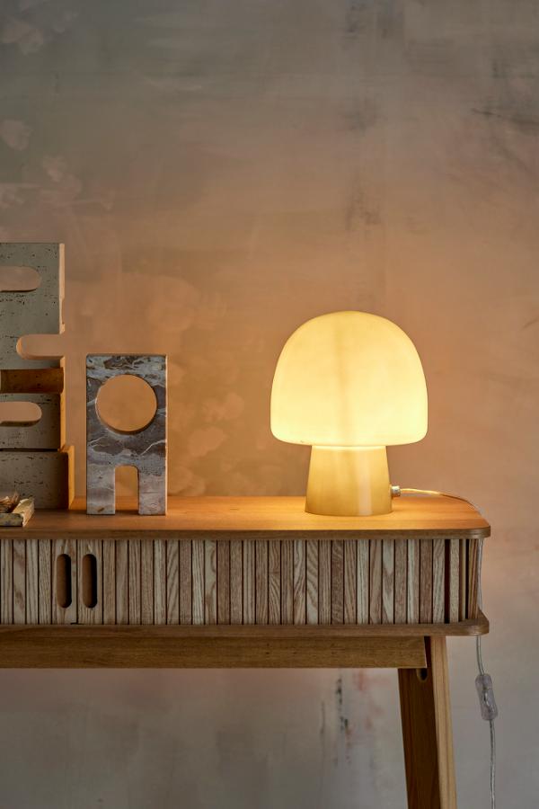 Bloomingville Paddy Bordlampa, Grön, Glas D20xH26,5 cm