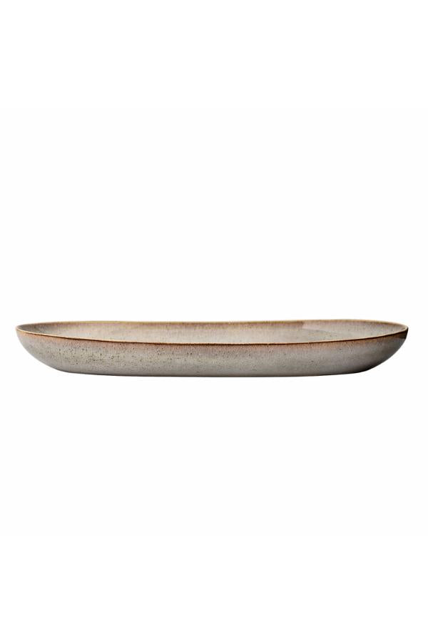 Bloomingville Sandrine Serveringsfat, Natur, Stengods L42xB21 cm, 2-pack