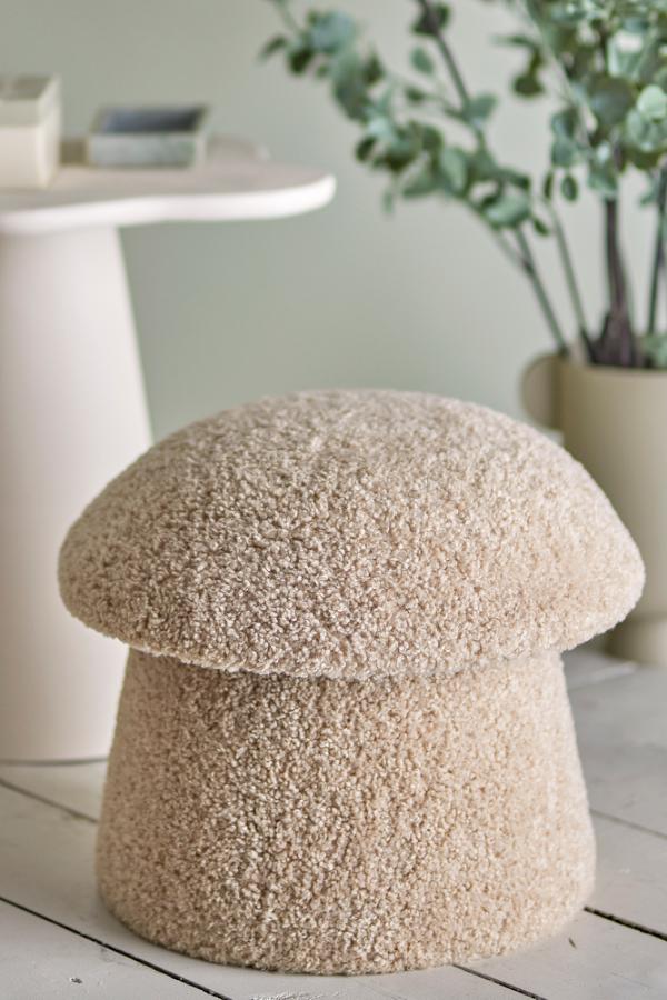 Bloomingville Bocca puff, natur, polyester D46xH38 cm