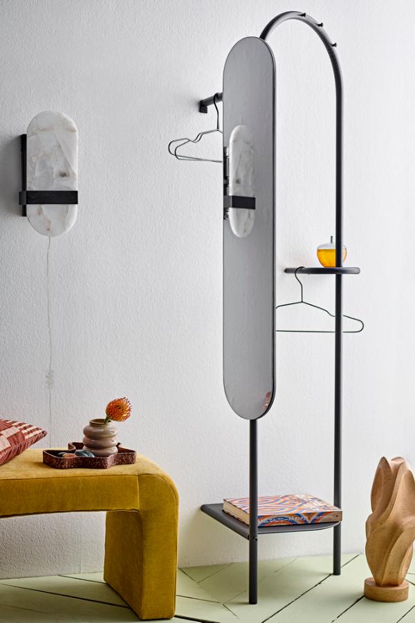 Bloomingville Taco Vägglampa, Vit, Alabaster L16xH38xB13 cm