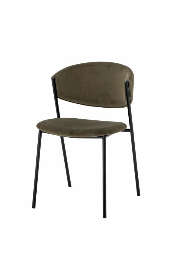 Bloomingville, Marlo Matstol, Grön, Återvunnen Polyester L49xH79xB54 cm, 2-pack