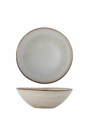 Bloomingville Sandrine Skål, Natur, Stengods D26,5xH9,5 cm, set om 2