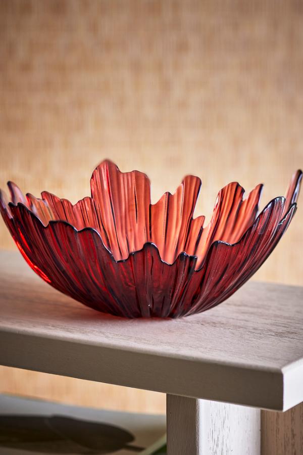 Bloomingville Aila Skål, Röd, Glas D31xH14 cm