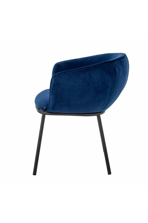 Bloomingville Cortone Matstol, Blå, Återvunnen Polyester L60xH76xB63 cm