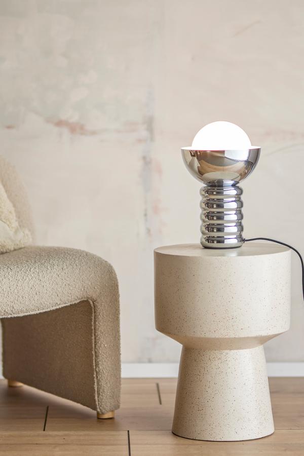 Bloomingville Spike bordslampa, Silver, Metall D20xH32 cm