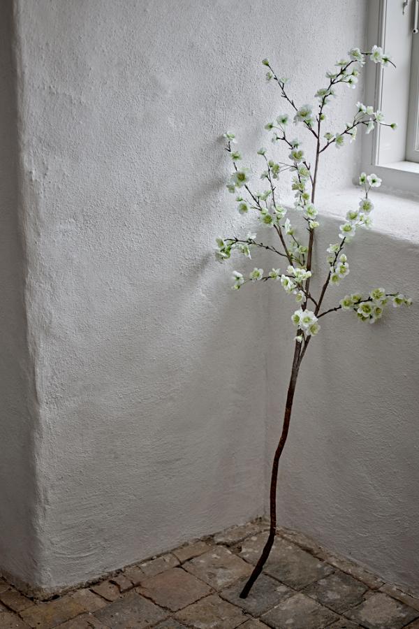 Bloomingville Äppelgren, Vit, Konstgjorda Blommor D35xH153 cm