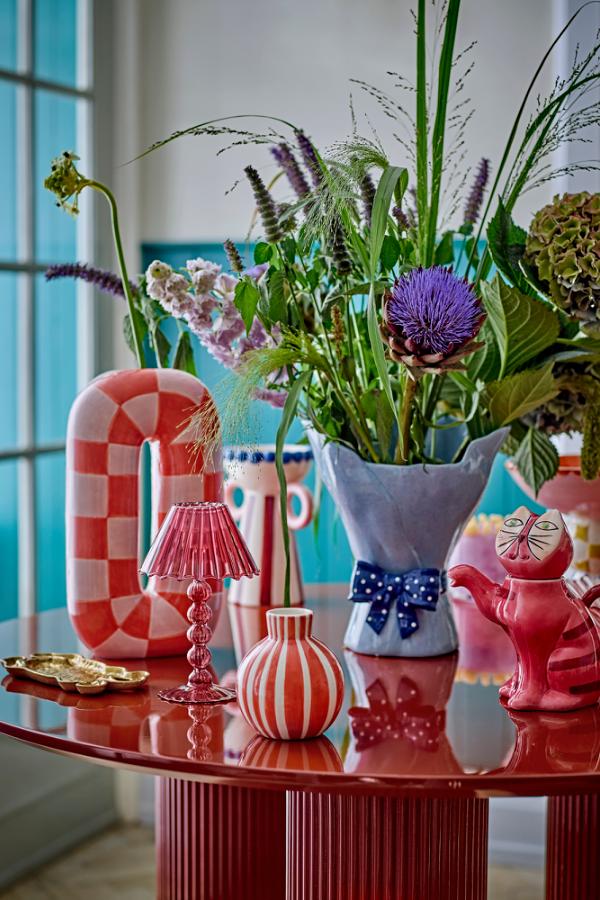 Bloomingville Belivia Vas, Blå, Stengods D19,5xH28,5 cm