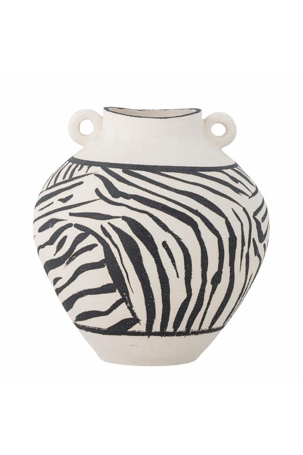 Bloomingville Togo Vas, Svart, Stengods D25xH26 cm