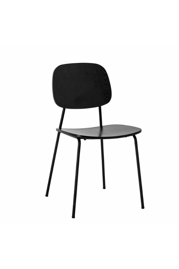 Bloomingville Monza Matstol, Svart, Plywood L45xH83xB52 cm, 2-pack