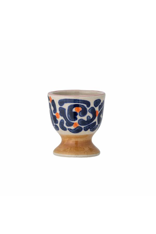 Bloomingville Eviaya Äggkopp, Multi, Stengods D4,5xH5 cm, Set om 3