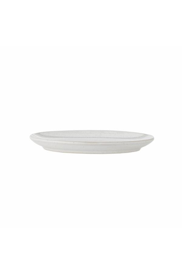 Bloomingville Addison Tallrik, Vit, Stengods D20xH2 cm, 6-pack