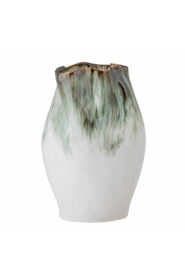 Bloomingville Nisha Vas, Grön, Stengods D22,5xH30 cm